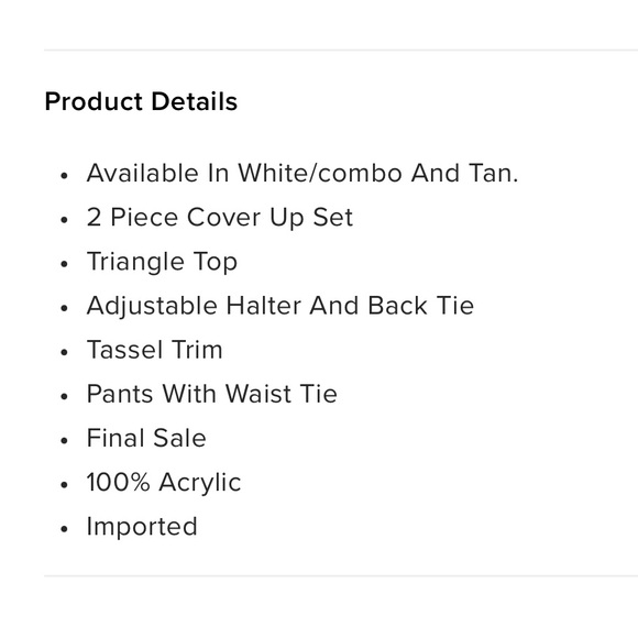 NWOT Fashion Nova Crochet Pants Set Black & White Small - Picture 4 of 4